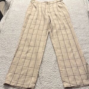Allegra K Tan Chinos Relaxed Fit Lightweight